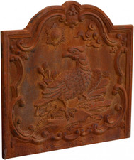 Frontone Con Stemma 47,5X2,5X46,5 Cm | Piastra per Camino Funzionale E Decorativ