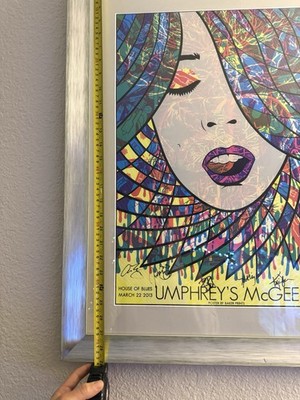 Este es un póster de concierto de Umphrey's McGee, diseñado por Baker Prints.