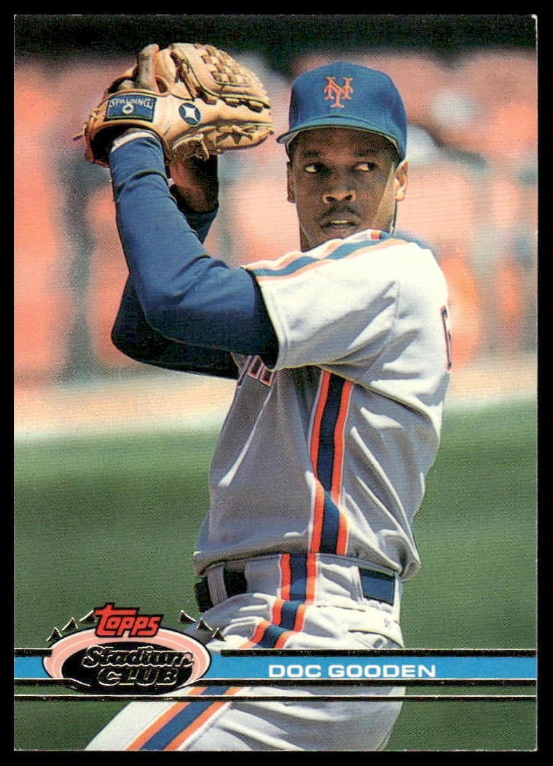 Doc Gooden 1991 Stadium Club #100 New York Mets (100b F* in copyright)