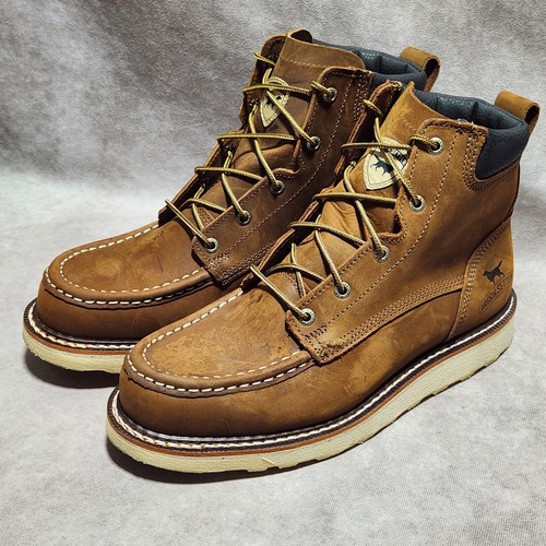 Irish Setter Ashby 83651 Mens Brown Leather Moc Toe Work Boots Size 10 D EH SR