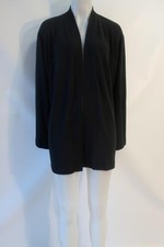 NWT Womens John Eshaya Black Open Cardigan Sweater P/S