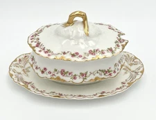 Haviland & Co. Limoges France Schleiger 975 Covered Sauce Tureen French Antique