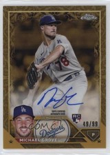 2023 Topps Gilded Collection Gold Etch 49/99 Michael Grove #CGA-MG Auto 2v5