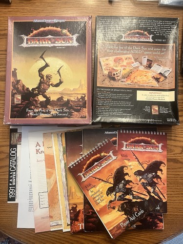 AD&D Dark Sun Boxed Set TSR 1991 Compete Campaign W/Maps No Poster