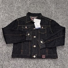 Vintage Guess Girls Denim Jean Jacket USA Made Girls Large Black New Rare 180