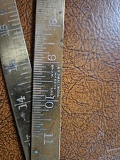 Vintage Brass Smallwood Ruler 