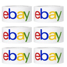 EBAY LOGO TAPE 6 ROLLS 2"X75 YDS OFFICIAL SHIPPING PACKAGING MULTICOLOR  NEW