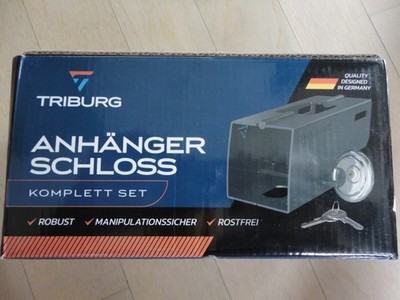 TRIBURG Anhängerschloss, Komplett Set, NEU, OVP