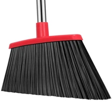 Heavy Duty Broom, 55 Inch Long Handle Outdoor Large Angle Brooms, Commercial ...