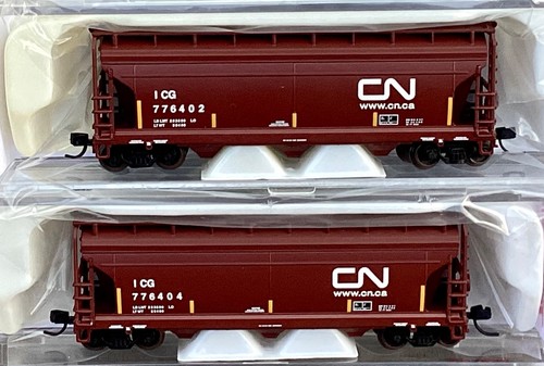 2 ATLAS 1/160 N CN CANADIAN NATIONAL COVERED HOPPER CARS RD #’s 776402 & 776404 | Condition: New
