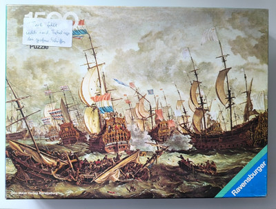   RAVENSBURGER VINTAGE Puzzle (1500 T.) | Storck Seeschlacht | 1 Teil fehlt