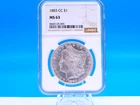 1883 CC Carson City $1 Morgan Silver Dollar NGC MS63. C506