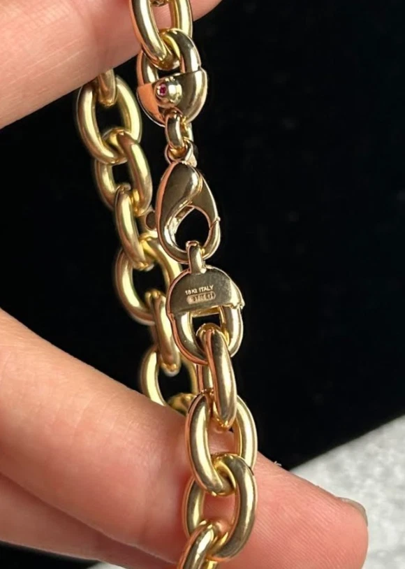 Brazalete de eslabones de oro amarillo de 18 quilates Roberto Coin Foto 3 de 4