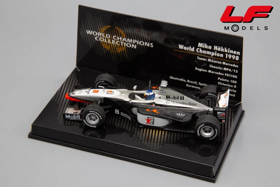 1:43 McLaren Mercedes MP4-13 M. Häkkinen World Champion 1998 - Minichamps - Immagine 2 di 4
