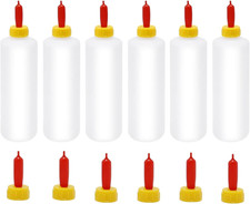 6Pcs Goat Feeding Bottles 400 ml/13.5 oz and 12 Nipples, Lamb and Kid Bottle, Li