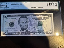 DBR 2006 $5 FRN Chicago Gem Fr. 1993-G Legacy 65 PPQ Low Serial IG00002671A