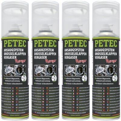 4x500ml PETEC AGR-VENTIL REINIGER DROSSELKLAPPENREINIGER ANSAUG VERGASERREINIGER