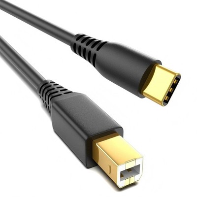 Druckerkabel USB C 1M Midi Cable, 2.0 USBC auf USB B Kabel, Vergoldet Stecker 1