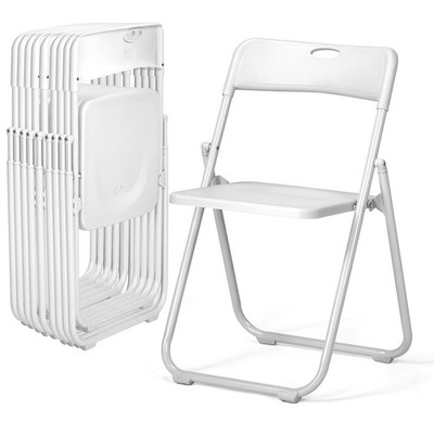 Portable 10 PACK Folding Plastic Stackable Chairs for Home Office Wedding Party