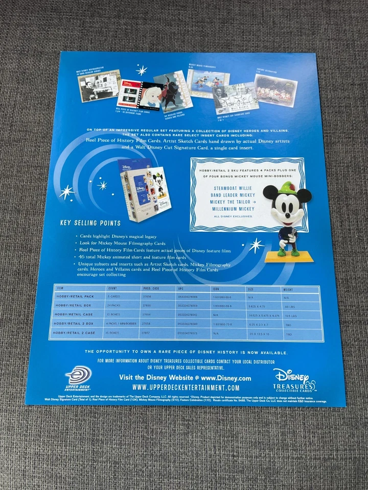 Disney - Treasures - Original  A4 Flyer / Sell Sheet /Poster - Image 2 of 2