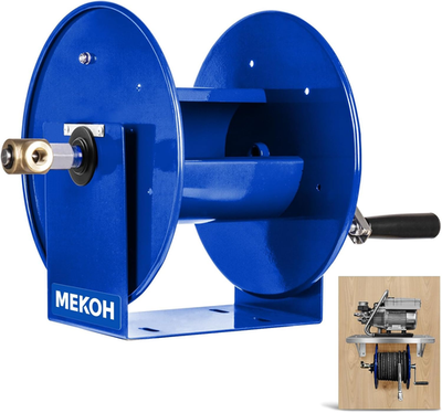#ad MEKOH Pressure Washer Hose Reel 100Ftx3 8” 200Ftx1 4” Manual Power Washer Hose $161.91