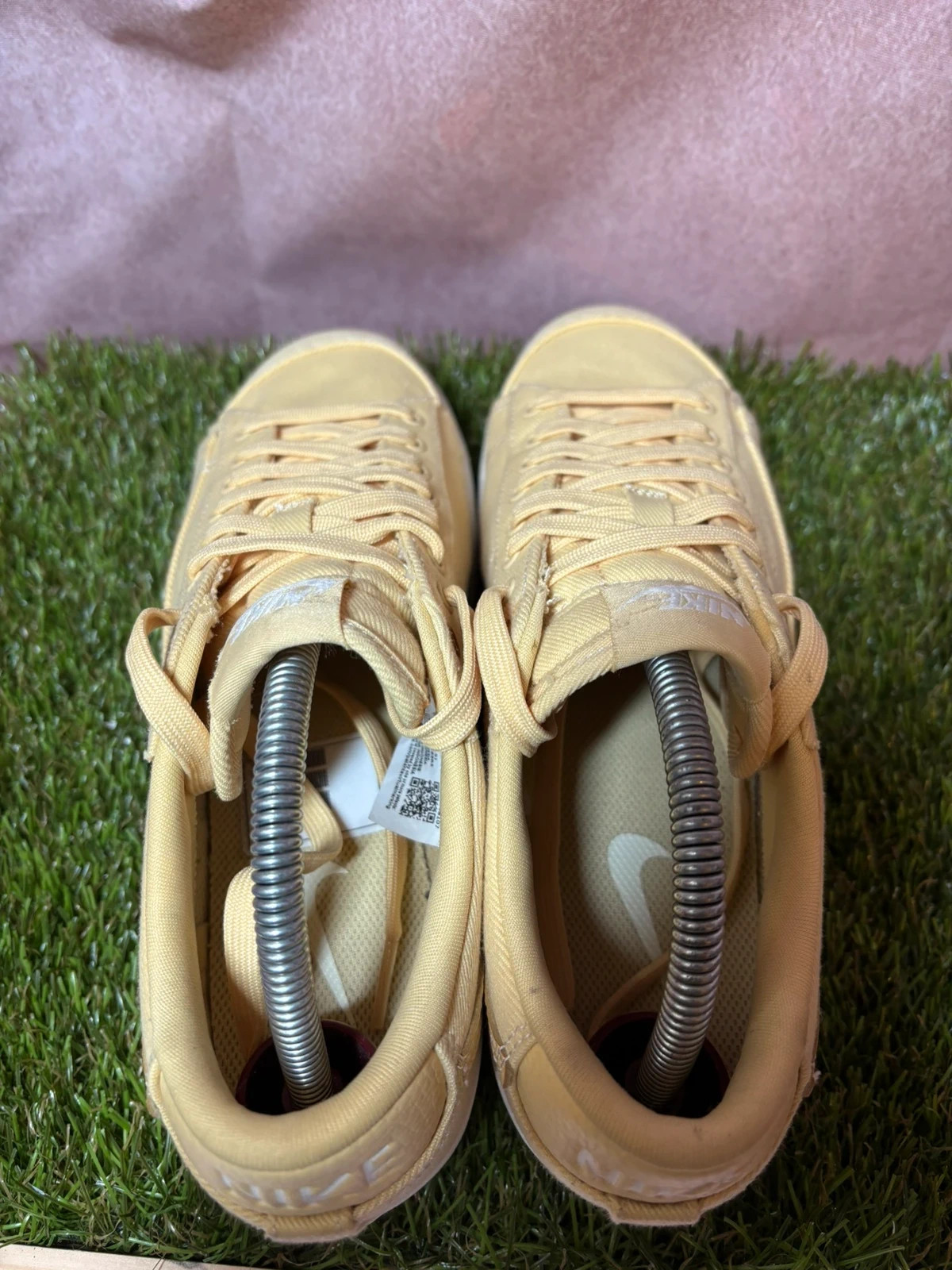 Nike Blazer Low Platform CNVS DV7475 200 Uk Size 5.5 Pale Vanilla Yellow image 6