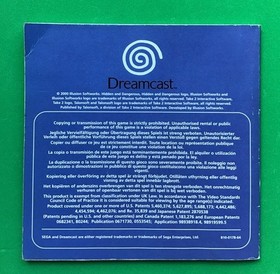Sega Dreamcast Manual  - Hidden & Dangerous - Manual Only - 2000