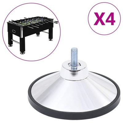 4x Tischfußball Fuß Verchromt M10 Tischkicker Standfüße Füße Standfuß vidaXL