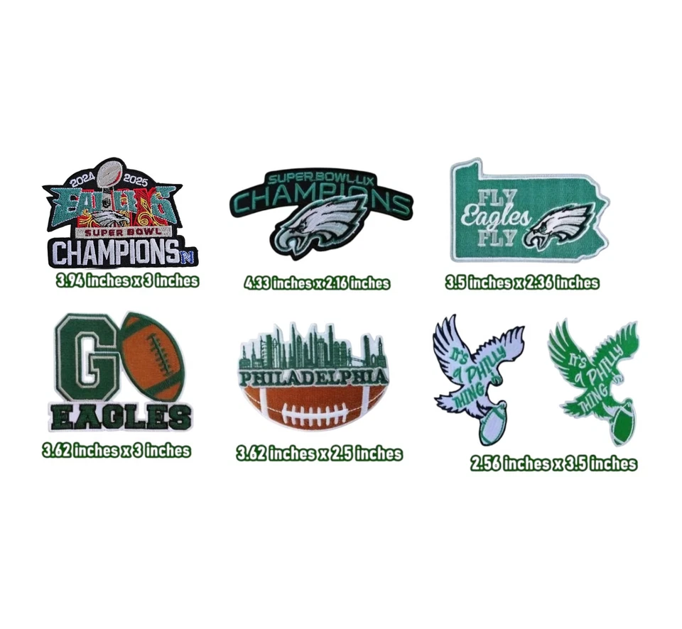 Philadelphia Eagles44Pcs/Pack NFL 🏈 Sport LOGO PATCH,IRON,Sewing on Fabrics - Image 3 of 4