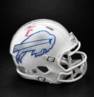 🔥 James Cook Signed Buffalo Bills White RIVALS Buffalo Speed Mini Helmet BAS 🦬