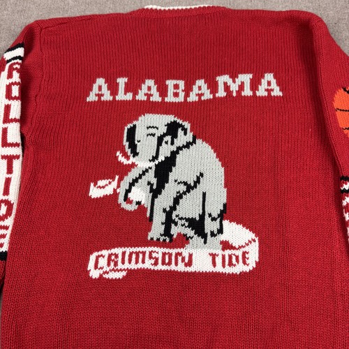 Vintage Alabama Crimson Tide Sweater Cardigan NCAA Football Basketball Medium - Picture 5 of 16