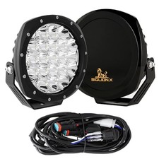 Round LED Offroad Lights 2PCS 210W 32000LM Super Bright LED 7Inch White 6000K