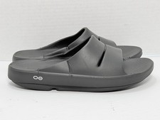OOFOS OOahh Recovery Slides Black Comfort Sandals Men  s EU 43 US 10/W12