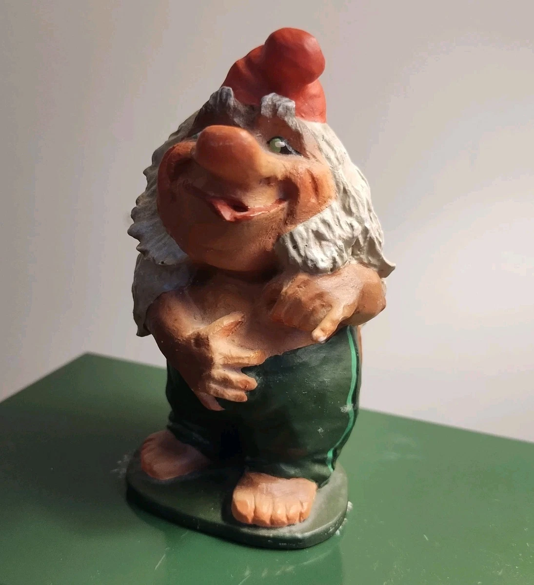 HENNING - SCULPTÉ MAIN FEMME RIANTE GNOME NORVÈGE TROLL EN BOIS