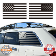 Zhizhong Side Window American Flag Decals for Car SUV Trucks, Universal Matte Bl