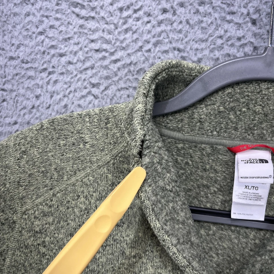 Suéter para mujer The North Face XL verde polar cuello embudo pulóver A24P Foto 3 de 4