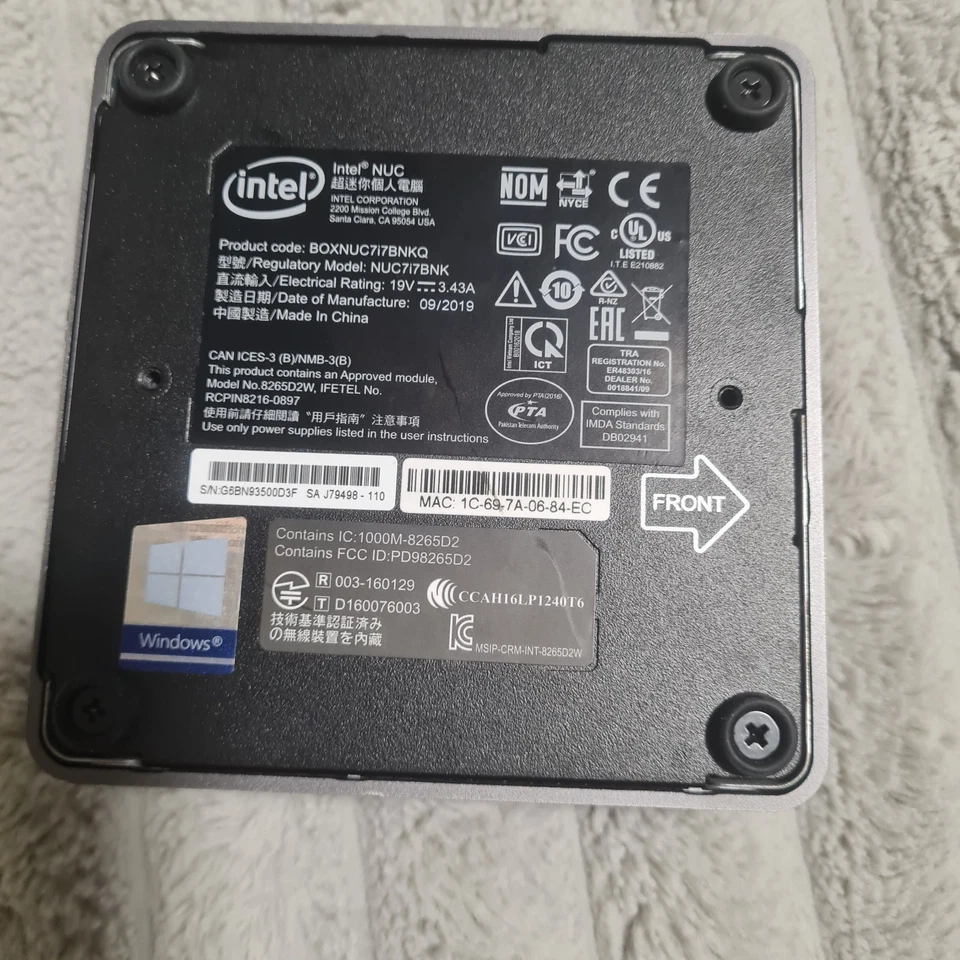 Intel NUC BOXNUC7i7BNk Core i7-7thgen 16gb Ram 500gb ssd - Image 3 of 4