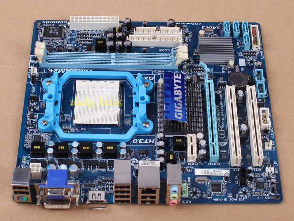 Gigabyte GA-MA78GME-S2H V1.0 Motherboard LGA AM2/AM2+/AM3 DDR2 AMD 780G - Image 2 of 4
