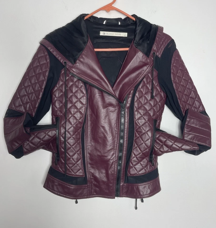 Blanc Noir Women’s Small Renegade Mesh Moto Leather Jacket NWOT - Image 3 of 4