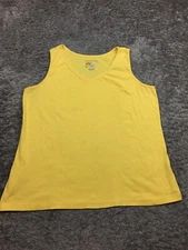 JMS Just My Size Sleeveless Top Woman Size 2X Cotton Yellow