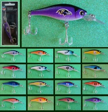 1 Fishing Fish Lure Minnow NEW Licensed NFL Topperscot Sports Hook CHOOSE TEAM