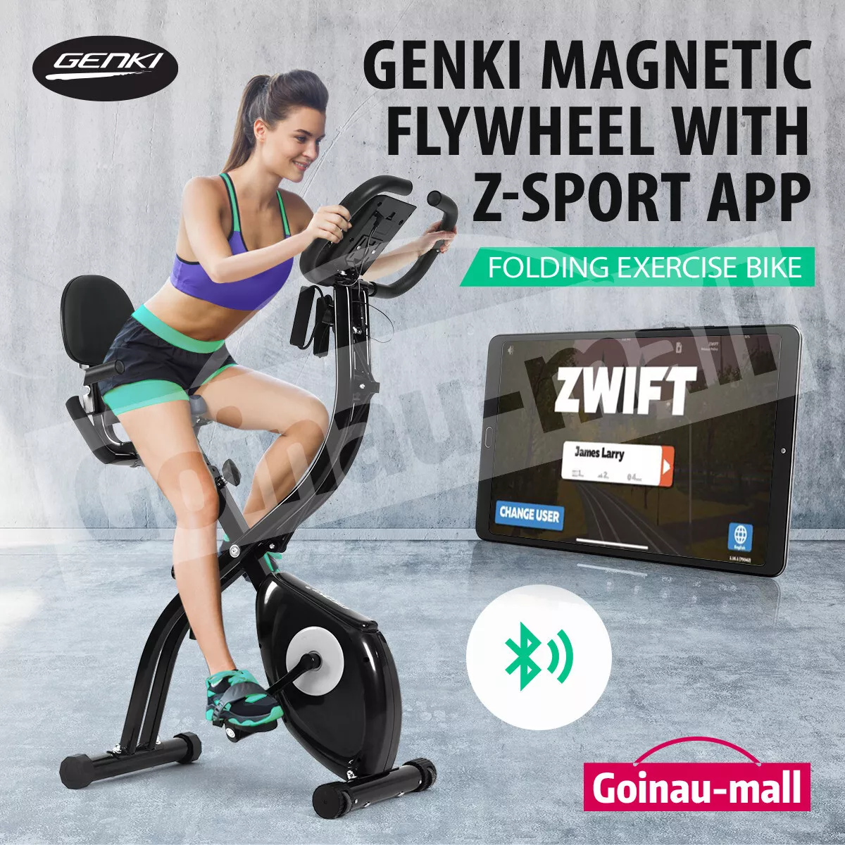 Genki Exercise Bike Fitness Magnetic X Bike Spin Bike Home Gym Flywheel Workout