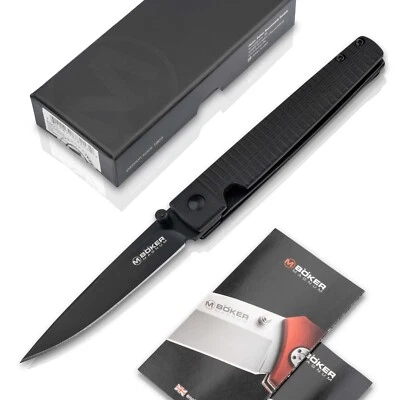 MAGNUM Stereo Taschenmesser Taktisch 440A G10 Liner Lock Clip Schwarz 01RY004 - Bild 1 von 4