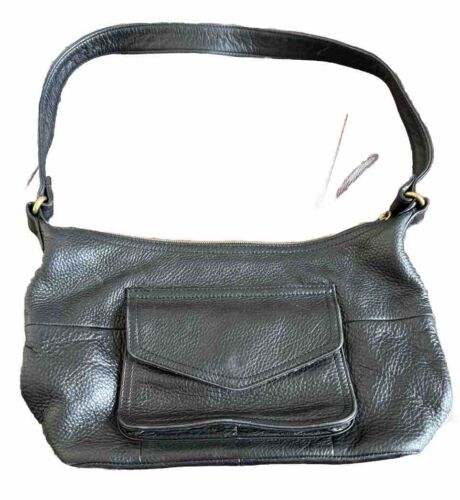 Fossil Black Leather Purse Bag Handbag #75082 - Afbeelding 1 van 7