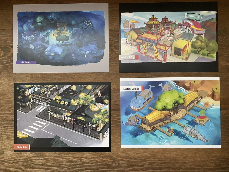Pokemon Alola Region Concept Artwork 8 Poster Print Set 2017 - Image 3 of 4