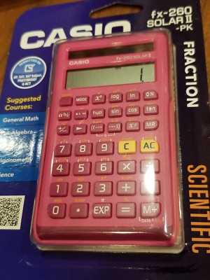 Casio Scientific Calculator Pink Fx 260 Solar Ii Pk New In Sealed Package Ebay