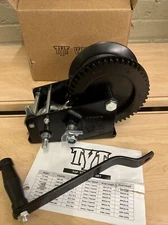 TYT 3500LB Boat Trailer Strap Winch with 10M Black Polyster Strap, Hardened