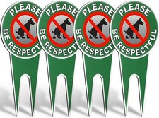 4 Pieces No Poop Dog Signs Please Be Respectful Pooping Lawn No...