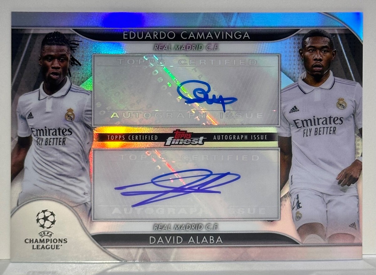 EDUARDO CAMAVINGA & DAVID ALABA Dual AUTO Topps 2022-23 Finest ...