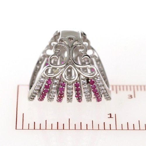 Umwerfend Cubic Zirkonia Nine Line Riesiges Hochzeit Damen Ring Variant Color - Bild 80 von 129